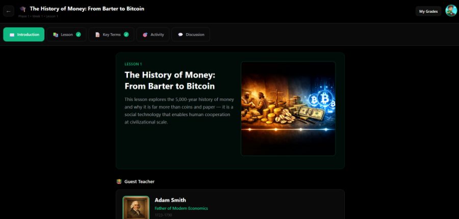 Screenshot of a Debt Free Investor academy lesson